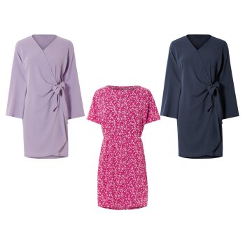 ESMARA® Damen Wickelkleid / Kleid, Crinkle-Struktur -...