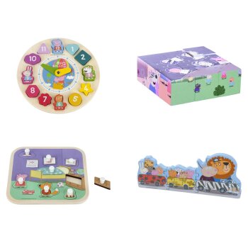 Lernuhr-Puzzle / Steckpuzzle / Würfelpuzzle /...
