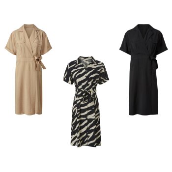 ESMARA® Damen Wickelkleid / Kleid, mit Bindeband -...