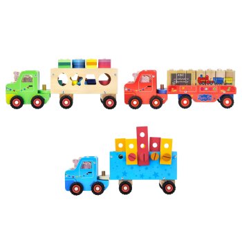 Holz-Truck mit Anhänger - B-Ware