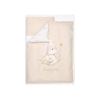 LIVARNO Baby Wendebettwäsche-Set, 3-teilig, 90 x 130 cm, Hase - B-Ware neuwertig