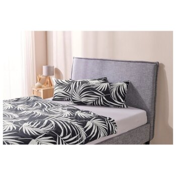 LIVARNO HOME Edel-Renforcé-Kissenbezüge, 2 Stück, 40 cm x 80 cm (Palmen) - B-Ware neuwertig