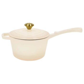 SILVERCREST® Premium Gusseisenkasserolle, Ø 18 cm (Creme) - B-Ware Transportschaden Kosmetisch