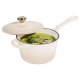 SILVERCREST® Premium Gusseisenkasserolle, Ø 18 cm (Creme) - B-Ware Transportschaden Kosmetisch