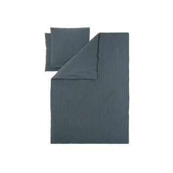LIVARNO® Luxus-Satin-Bettwäsche, 200 x 220 cm, navy - B-Ware neuwertig
