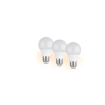 LIVARNO HOME LED-Leuchtmittel, milchig/transparent (4,2W E27 Birnenform, 3er Set, milchig) - B-Ware neuwertig