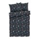 LIVARNO home Mikrofaser-Feinbiber-Bettwäsche, 200 x 220 cm, 70 x 90 cm, navy - B-Ware neuwertig