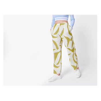 ESMARA® Damen Hose mit Leinen (Weiß/Grün, 38) - B-Ware neuwertig