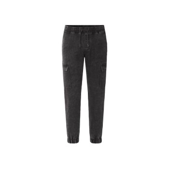 LIVERGY® Herren Denim-Joggers, Relaxed Fit, normale Leibhöhe (Grau, M (48/50)) - B-Ware neuwertig