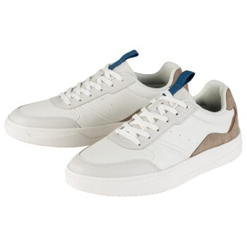LIVERGY® Herren Sneaker, mit Zungen- und Schaftrandpolsterung (Weiß, 42) - B-Ware neuwertig
