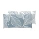 LIVARNO® Satin-Mikrofaser-Kissenbezüge, 40 x 80 cm, 2 Stück, Blätter/hellblau - B-Ware neuwertig