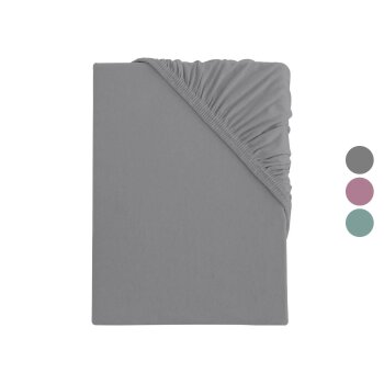 S.OLIVER Bi-Elastic Jersey Spannbettlaken, 180-200 x 200...