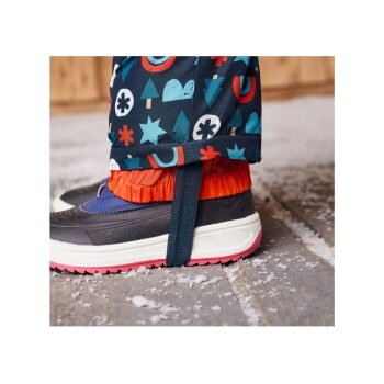 LUPILU® Baby Schneeoverall, dreiteilige Kapuze mit Gummizug (marine/gemustert, 86) - B-Ware neuwertig