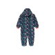 LUPILU® Baby Schneeoverall, dreiteilige Kapuze mit Gummizug (marine/gemustert, 86) - B-Ware neuwertig