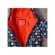 LUPILU® Baby Schneeoverall, dreiteilige Kapuze mit Gummizug (marine/gemustert, 86) - B-Ware neuwertig