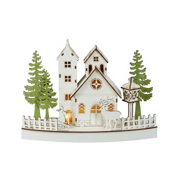 LIVARNO home LED-Weihnachtsdorf, Kirche - B-Ware sehr gut