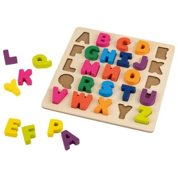 LUPILU® Buchstaben-Steckspiel / Zahlen-Puzzle / Körper-Puzzle (ABC-Puzzle) - B-Ware sehr gut