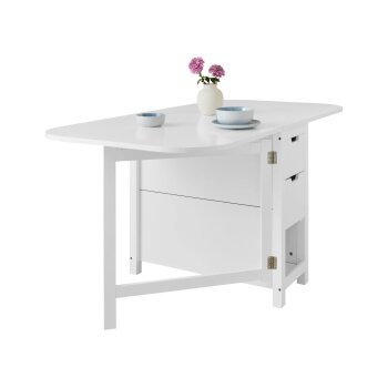 LIVARNO® Klapptisch, mit Schubkasten, weiß - B-Ware neuwertig