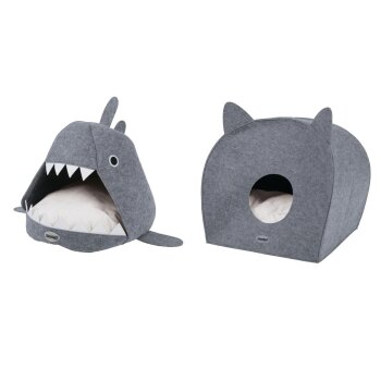 ZOOFARI® Katzenhöhle Hai / mit Ohren - B-Ware
