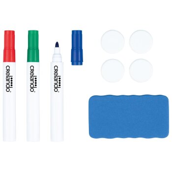 CRELANDO® Whiteboard-Set / Whiteboard Stifte-Set -...