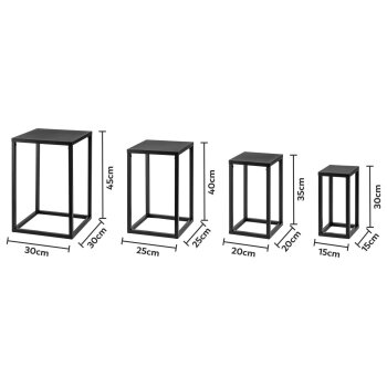 LIVARNO® Beistelltisch, 4er-Set - B-Ware neuwertig