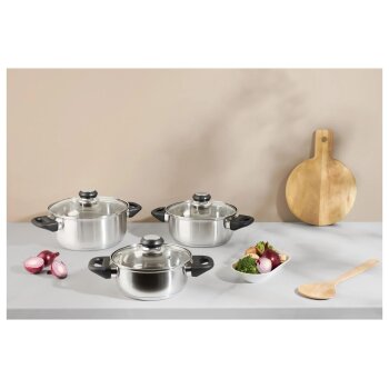 SILVERCREST® Edelstahl-Topf-Set, 6-teilig - B-Ware sehr gut