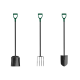 PARKSIDE® Gartengeräte-Set »Spitzspaten, Schaufel & Grabegabel«, 3-teilig - B-Ware sehr gut