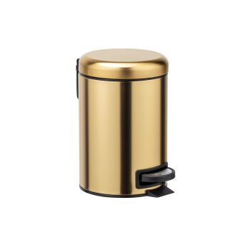 WENKO Kosmetik Treteimer Leman 3L (Gold) - B-Ware gut