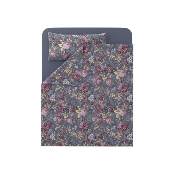 LIVARNO Renforcé-Bettwäsche-Set, 160 x 280 cm, Blumen - B-Ware sehr gut