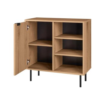 LIVARNO® Kommode, 1 Tür, 3 Fächer, Eiche-Nachbildung - B-Ware neuwertig