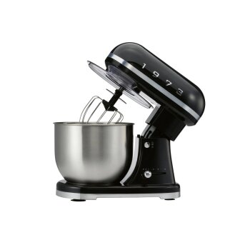 SILVERCREST® Küchenmaschine Retro 1973 - SKML 600 D2, schwarz - B-Ware neuwertig