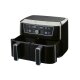 SILVERCREST® Doppelzonen-Heißluftfritteuse Retro 1973 - SHFDDR 2600 C2, schwarz - B-Ware neuwertig