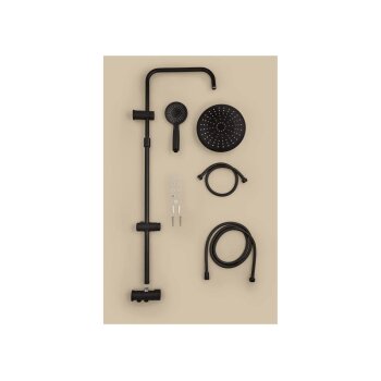 LIVARNO® Überkopfbrauseset, höhenverstellbar (Schwarz) - B-Ware sehr gut