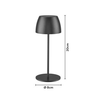 LIVARNO® LED-Akku-Tischleuchte, anthrazit - B-Ware neuwertig