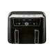 SILVERCREST® Doppelzonen-Heißluftfritteuse Retro 1973 - SHFDDR 2600 C2, schwarz - B-Ware