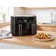 SILVERCREST® Doppelzonen-Heißluftfritteuse Retro 1973 - SHFDDR 2600 C2, schwarz - B-Ware