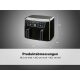 SILVERCREST® Doppelzonen-Heißluftfritteuse Retro 1973 - SHFDDR 2600 C2, schwarz - B-Ware