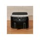 SILVERCREST® Doppelzonen-Heißluftfritteuse Retro 1973 - SHFDDR 2600 C2, schwarz - B-Ware
