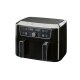 SILVERCREST® Doppelzonen-Heißluftfritteuse Retro 1973 - SHFDDR 2600 C2, schwarz - B-Ware