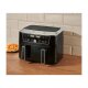 SILVERCREST® Doppelzonen-Heißluftfritteuse Retro 1973 - SHFDDR 2600 C2, schwarz - B-Ware