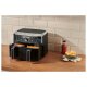 SILVERCREST® Doppelzonen-Heißluftfritteuse Retro 1973 - SHFDDR 2600 C2, schwarz - B-Ware