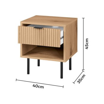 LIVARNO® Nachttisch, B 40 x H 45 x T 35 cm - B-Ware Transportschaden M