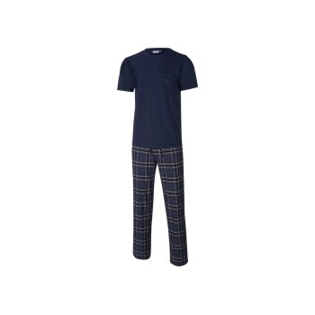 LOOKS BY WOLFGANG JOOP Herren Pyjama (Karo/blau, XL) -...