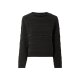 ESMARA® Damen Strickpullover aus weichem Ajour-Strick (Schwarz, L(44/46)) - B-Ware neuwertig