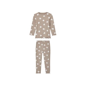 lupilu® Kinder-Pyjama, mit hohem Baumwollanteil (Grau, 110/116) - B-Ware neuwertig