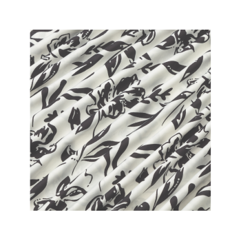LIVARNO Home Mikrofaser-Satin-Bettwäsche, 200 x 160 cm, Blumen/weiß - B-Ware neuwertig