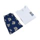 esmara® Damen-Pyjama, lang, XS (32/34), weiß/blau - B-Ware neuwertig