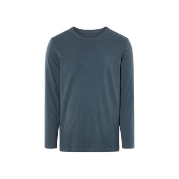 LIVERGY® Herren Langarmshirts, 2 Stück, reine Baumwolle (petrol/schwarz, L(52/54)) - B-Ware neuwertig
