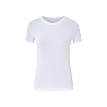 ESMARA® Damen-T-Shirt, in modischer Ripp-Qualität, S, weiß - B-Ware neuwertig