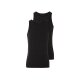 LIVERGY® Herren Achselhemden, 2 Stück, in Doppelripp-Qualität (Schwarz, 5/M) - B-Ware neuwertig